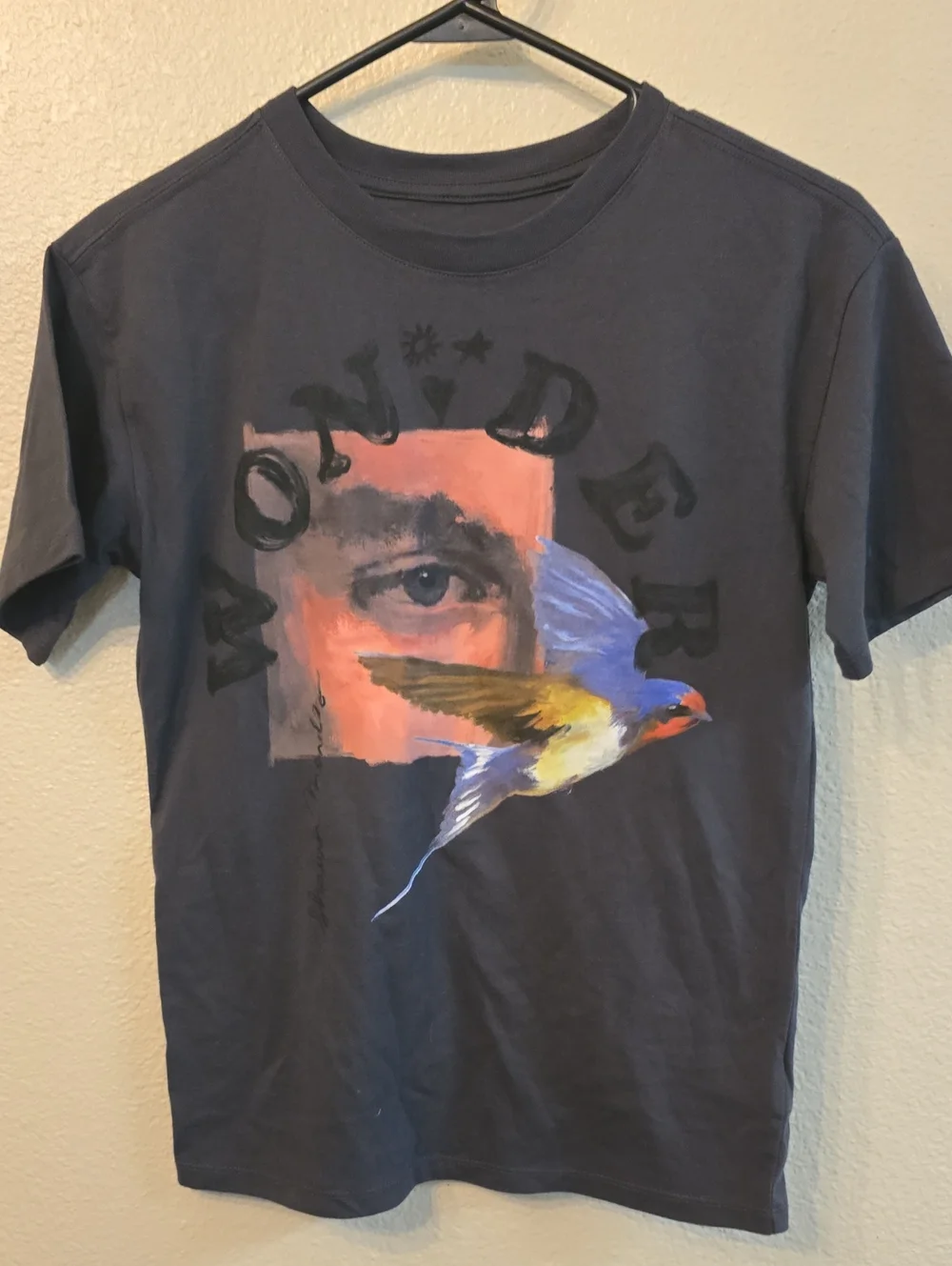 GAP Navy Short-Sleeve Tee with Blue & Orange Bird Graphic